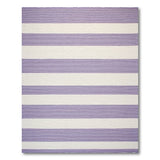 Purple Purple White Striped Woven Area Rug