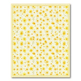 Floral Vintage Yellow Sunny Yellow Daisy Floral Area Rug