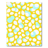 Sunny Yellow Teal Drop Abstract Area Rug
