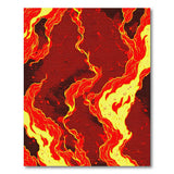 Blazing Flames Abstract Area Rug