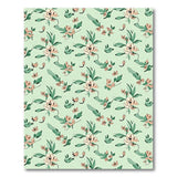 Mint Green Peach Blossom Floral Area Rug