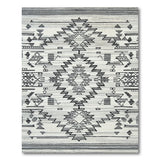 Southwestern Black White Southwestern Geometric Area Rug