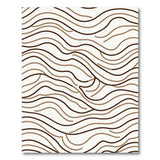Beige Wavy Lines Abstract Area Rug