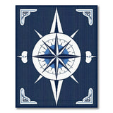 Navy Compass Rose Geometric Area Rug