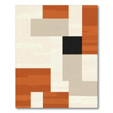 Geometric Modern Brown Area Rug