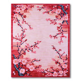 Pink Cherry Blossom Pink Floral Area Rug