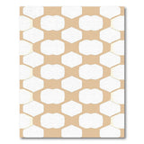 Beige Hexagon Lattice Area Rug