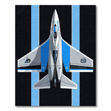 Stealth Fighter Jet Area Rug