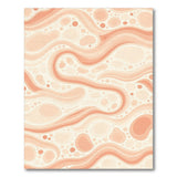 Orange Fluid Wave Abstract Area Rug