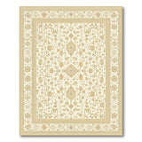 Gold and Silver Ivory Gold Traditional Persian Area Rug