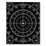 Mandala Geometric Black White Area Rug