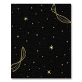 Celestial Gold Stars on Black Area Rug