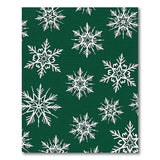 Green Emerald Green Snowflake Area Rug