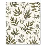 Vintage Olive Leaf Pattern Area Rug