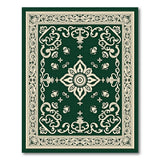 Traditional Persian Ornate Green Traditional Persian Area Rug