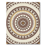 Tribal Mandala Area Rug in Brown Tan