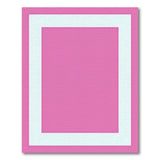 Vibrant Pink Framed Geometric Area Rug