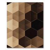 Modern Brown Hexagon Geometric Area Rug