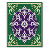 Ornate Purple Medallion Persian Rug
