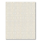 Beige Woven Geometric Area Rug with Blue Accents