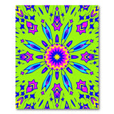 Vibrant Neon Green Mandala Area Rug