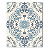 Blue Persian Floral Medallion Rug