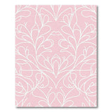 Floral Vintage Pink Floral Outline Area Rug
