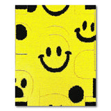 Yellow Cheerful Yellow Smiley Faces Area Rug