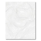 Modern Grey Contour Lines Area Rug