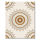 Tan Mandala Sunburst Area Rug