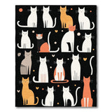 Kids Cartoon Whimsical Cartoon Cats Area Rug
