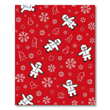 Festive Cartoon Snowmen Snowflakes Red Area Rug