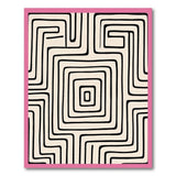 Beige and Neutral Geometric Maze Line Art Area Rug