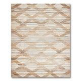 Tan Geometric Diamond Weave Area Rug