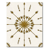 Gold Starburst Arrow Area Rug