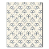 Grey Grey Ornate Floral Damask Area Rug