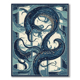 Entwined Octopus Blue Teal Area Rug