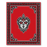 Ornate Red Masquerade Mask Area Rug