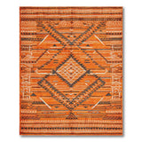 Orange Heritage Tribal Geometric Heritage Tribal Area Rug