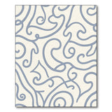 Abstract Area Blue and Teal Blue Swirl Abstract Area Rug