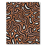 Abstract Wavy Orange Area Rug
