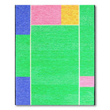 Multi-color and Patterns Vibrant Green Multi-Color Geometric Area Rug