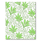 Vibrant Green Leaf Vine Swirl Area Rug