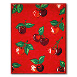 Vibrant Cherry Fruit Pattern Red Area Rug