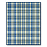 Navy Blue Plaid Check Blue and Teal Area Rug