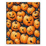 Spooky Jack-o'-Lantern Pumpkin Patch Rug