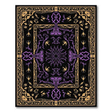 Purple Art Nouveau Floral Area Rug