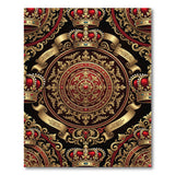 Royal Crown Gold Medallion Area Rug