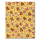 Whimsical Gingerbread Men Yellow Area Rug