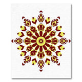 Maroon Gold Mandala Persian Area Rug